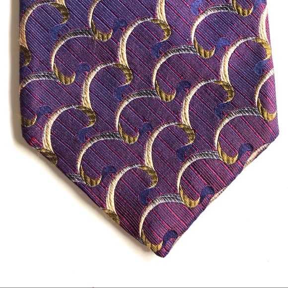 Heavy Silk Talbott/Nordstrom Purple Burgundy Tie - Picture 2 of 9